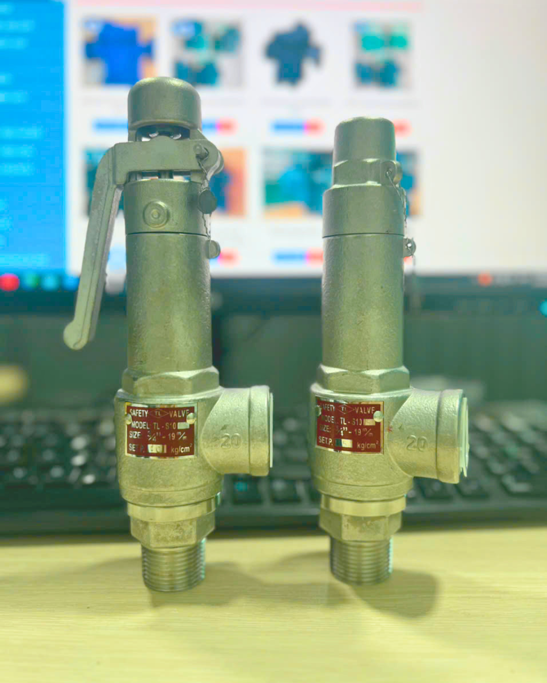 Van an toàn inox DN20 nối ren có tay và không có tay phù hợp từng lưu chất 