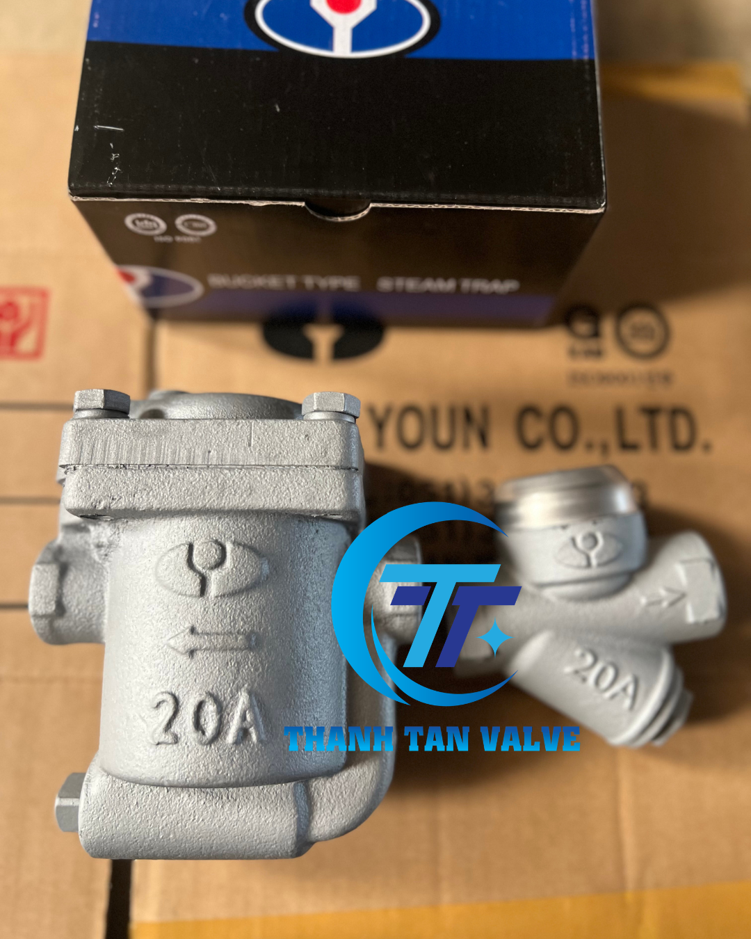 Bẫy hơi Yooyoun nối ren: gầu đảo & đồng tiền