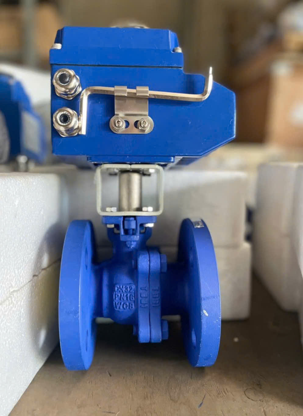 Van bi thép PN16 điều khiển điện ON OFF 220V